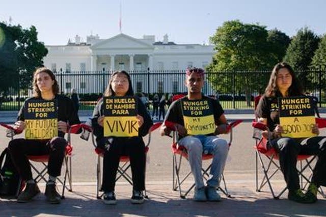 <p>The hunger strikers are demanding action on the climate crisis</p>
