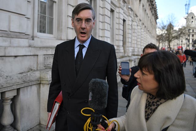 <p>Jacob Rees-Mogg has said the Conservatives won’t start wearing masks in  the Commons because they ‘know each other’ </p>