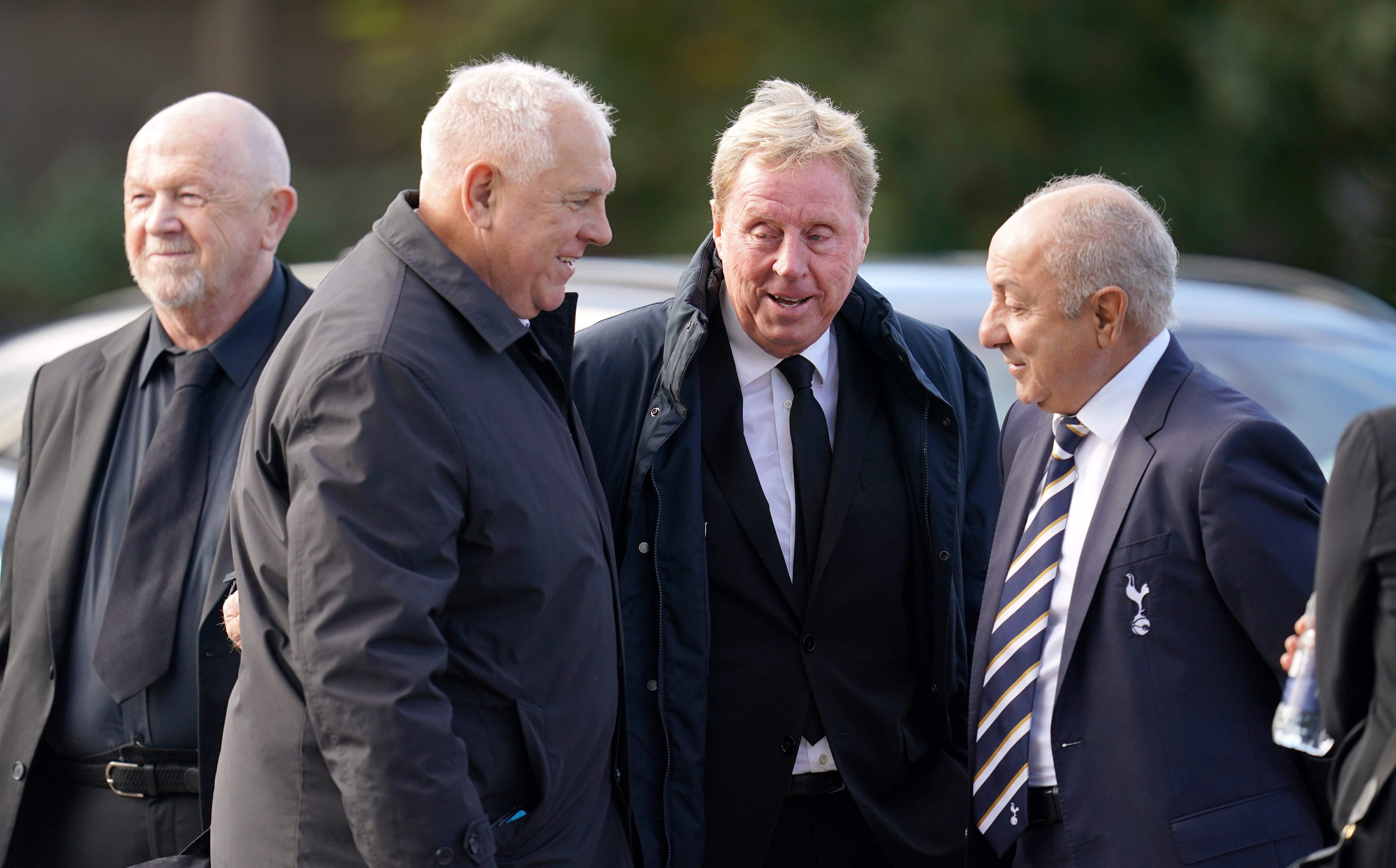 Former Tottenham manager Harry Redknapp (centre) with former Tottenham players Graham Roberts (second left) and Ossie Ardiles (right) (Nick Potts/PA)