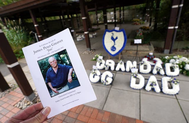 Jimmy Greaves was remembered on Friday (Nick Potts/PA)