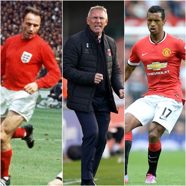 George Cohen (left), Nigel Adkins (centre) and Nani (PA Archive/Tim Goode/Martin Rickett/PA)