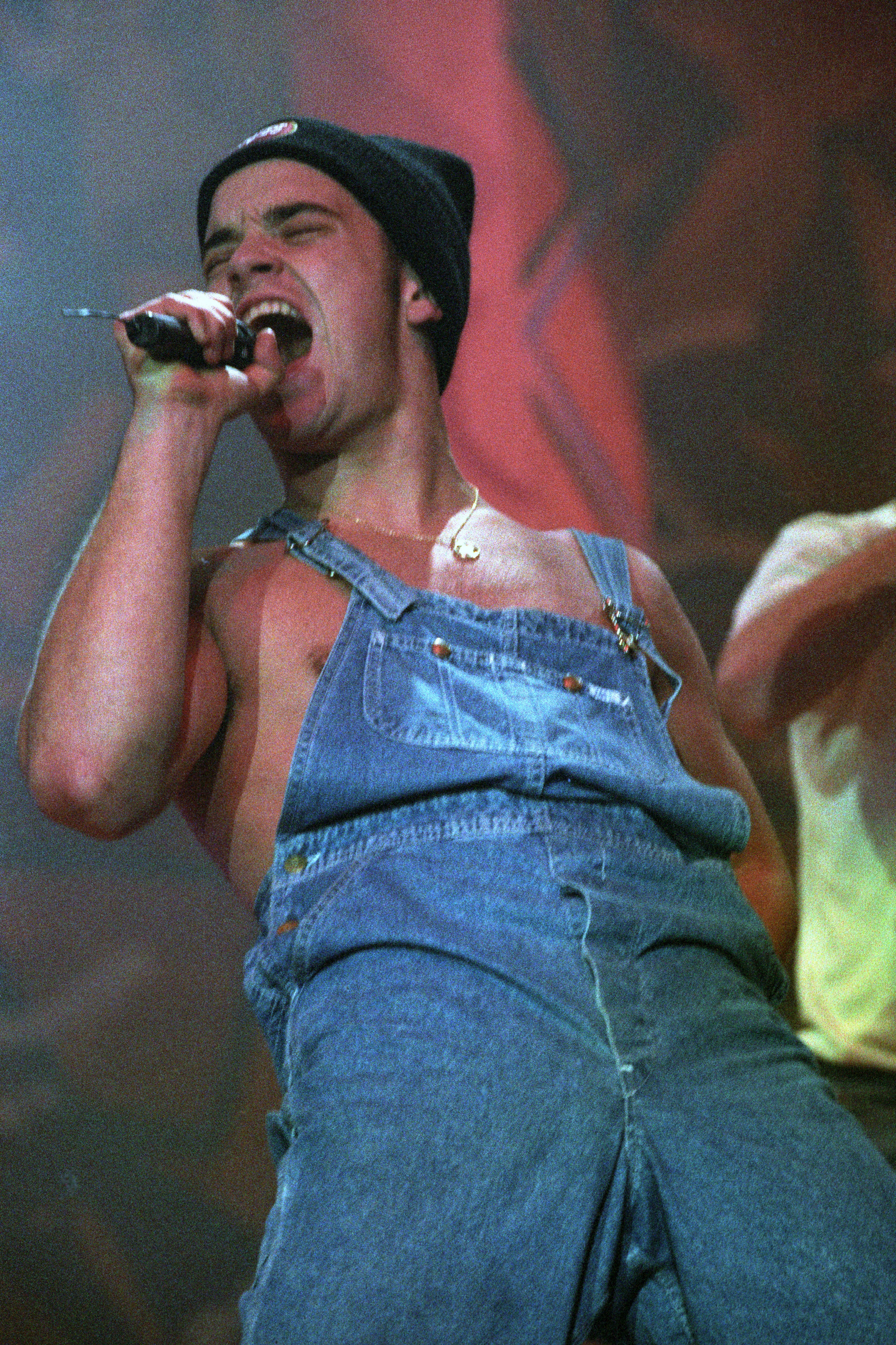 Robbie Williams performing with Take That in 1992 (PA)