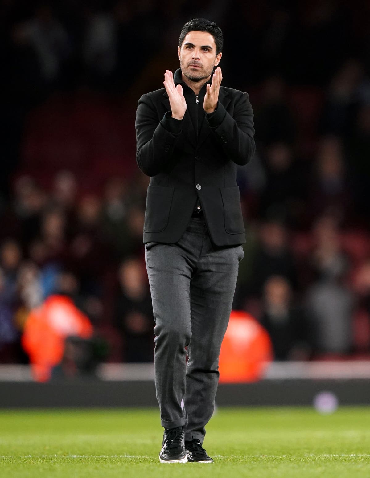 Mikel Arteta applauds his Arsenal players after impressive win over Aston Villa Mikel Arteta applauds his Arsenal players after impressive win over Aston Villa