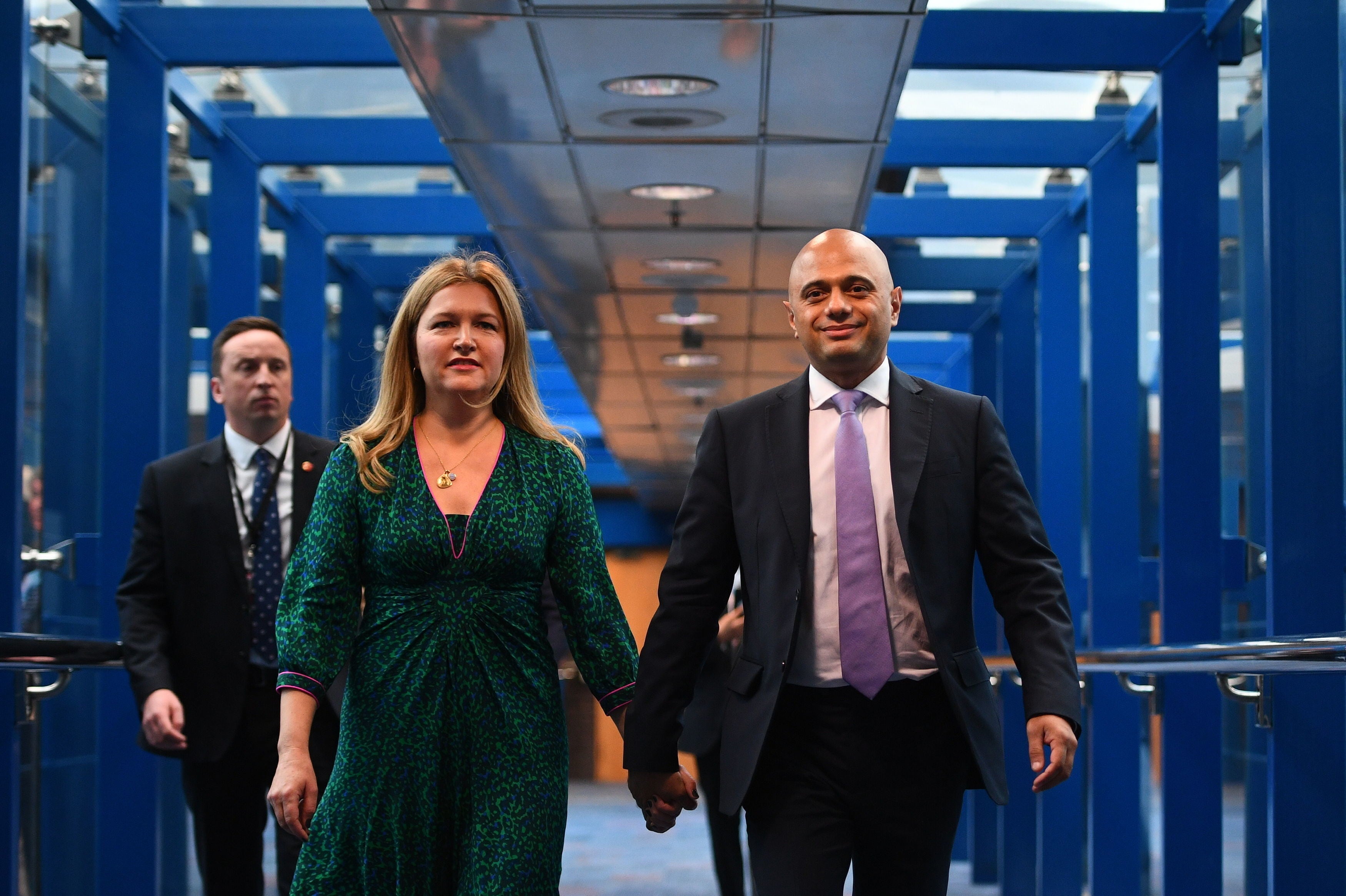 Sajid and Laura Javid at the Conservative Party conference in 2018