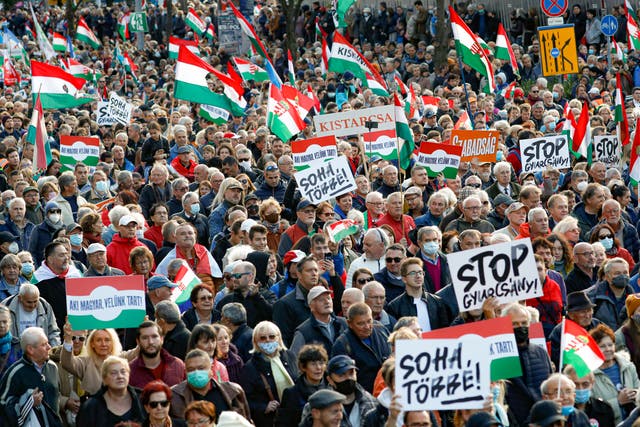 Hungary March Viktor Orban