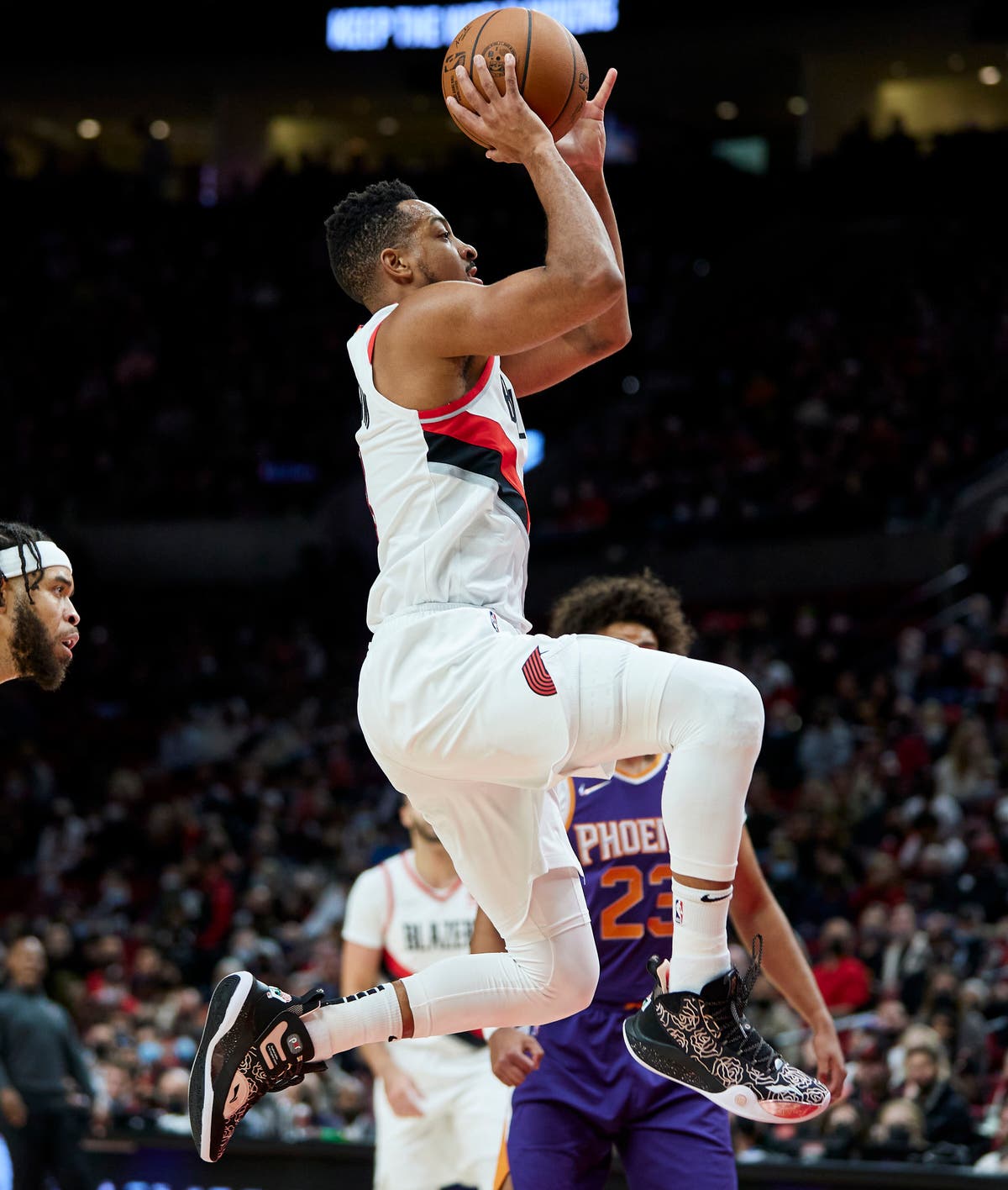 Phoenix Suns beaten as CJ McCollum leads Portland Trail Blazers to first win Phoenix Suns beaten as CJ McCollum leads Portland Trail Blazers to first win
