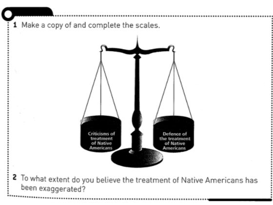A history textbook has sparked outrage over a question on Native American history