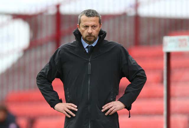 Sheffield United manager Slavisa Jokanovic was unhappy with his side’s late ‘panic’ in the 3-2 win at Barnsley (Nigel French/PA Images).