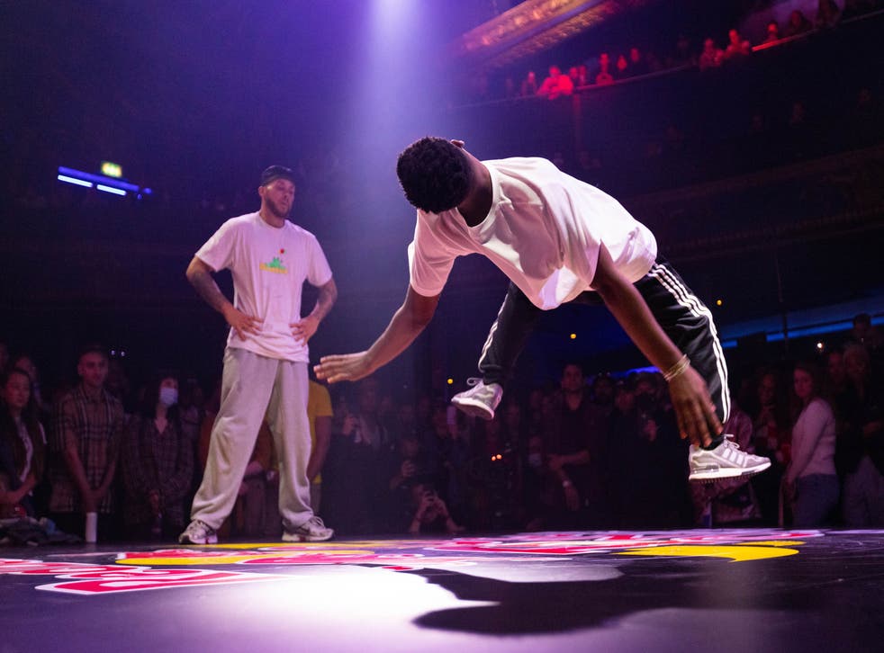 Bboy, AJ the Cypher Cat from Wolverhampton performs in the Red Bull BC One final at Electric Brixton, London (David Parry/PA)