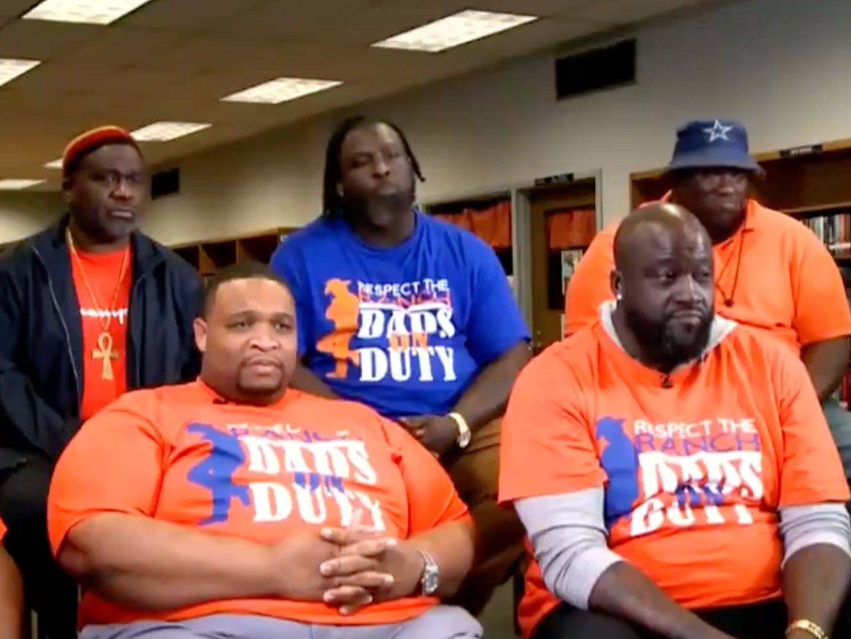 Dads on Duty is a group of fathers spending shifts at a Louisiana high school after a spate of fights