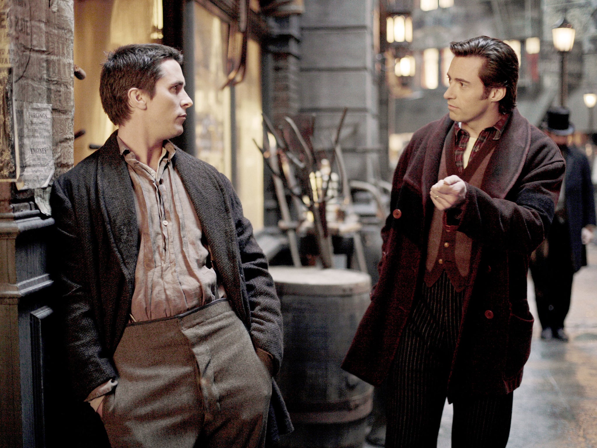 ‘The Prestige’ depicts two warring magicians: Alfred Borden (Christian Bale) and Robert Angier (Hugh Jackman)