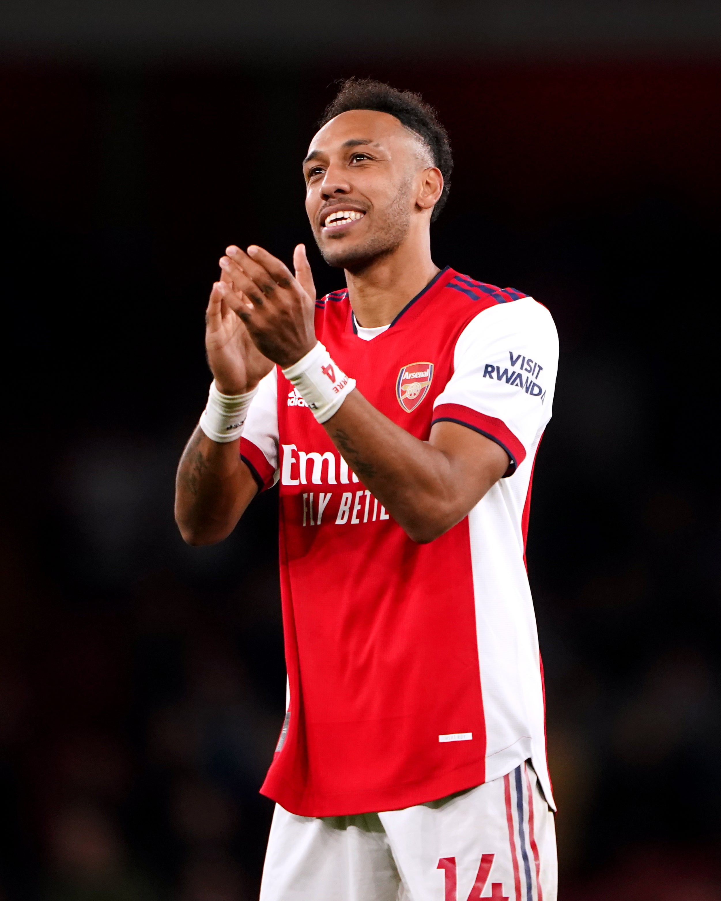 Pierre-Emerick Aubameyang is unlikely to feature in the cup tie with Leeds (Zac Goodwin/PA)