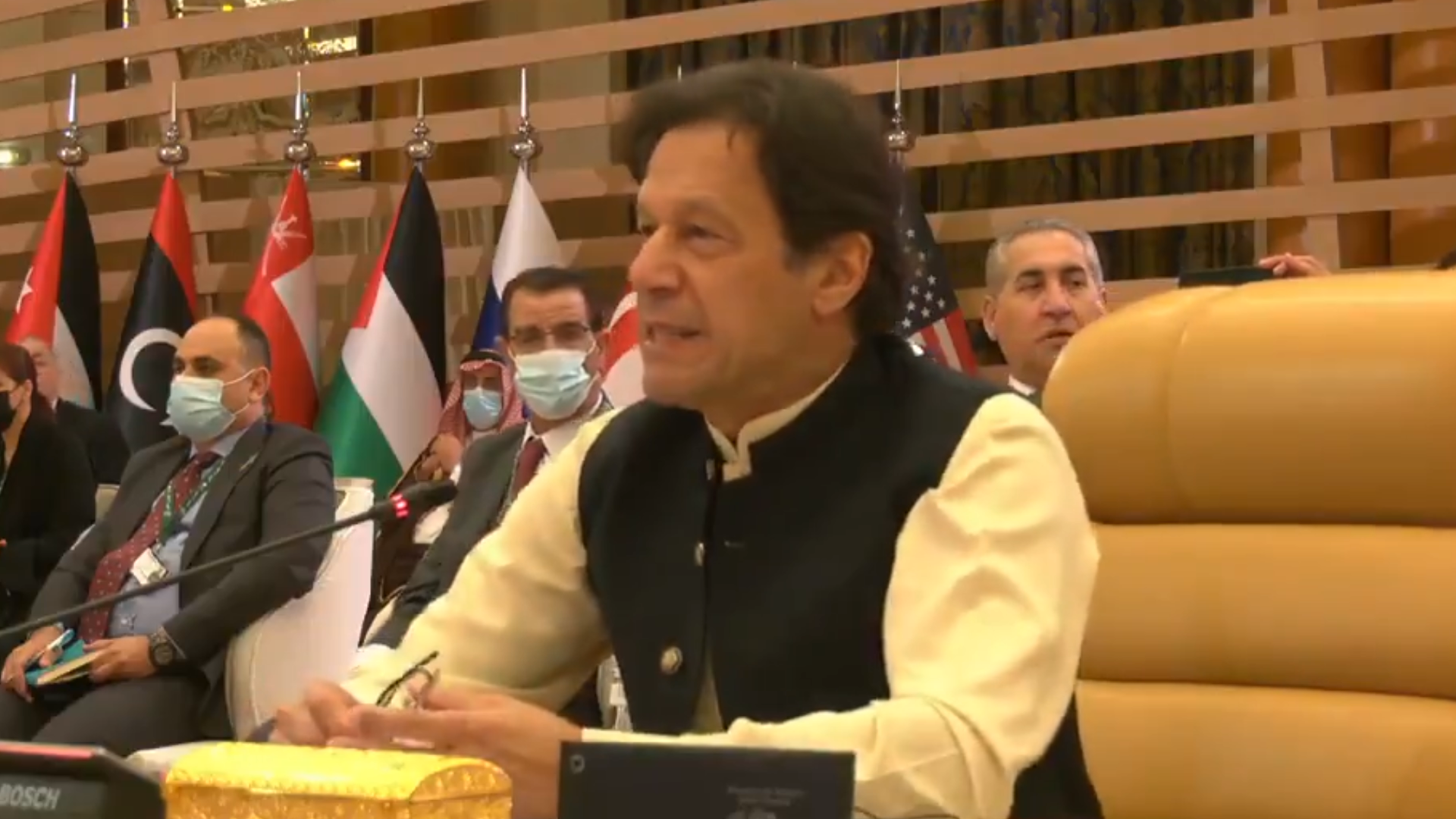 Prime Minister Imran Khan addresses the Middle East Green Initiative Summit in Riyadh