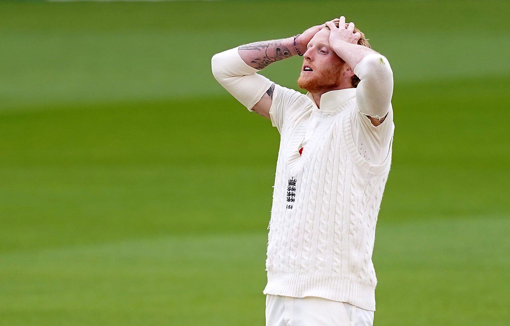 England all-rounder Ben Stokes admits he was in a “dark place” after his finger injury (Jon Super/NMC Pool)