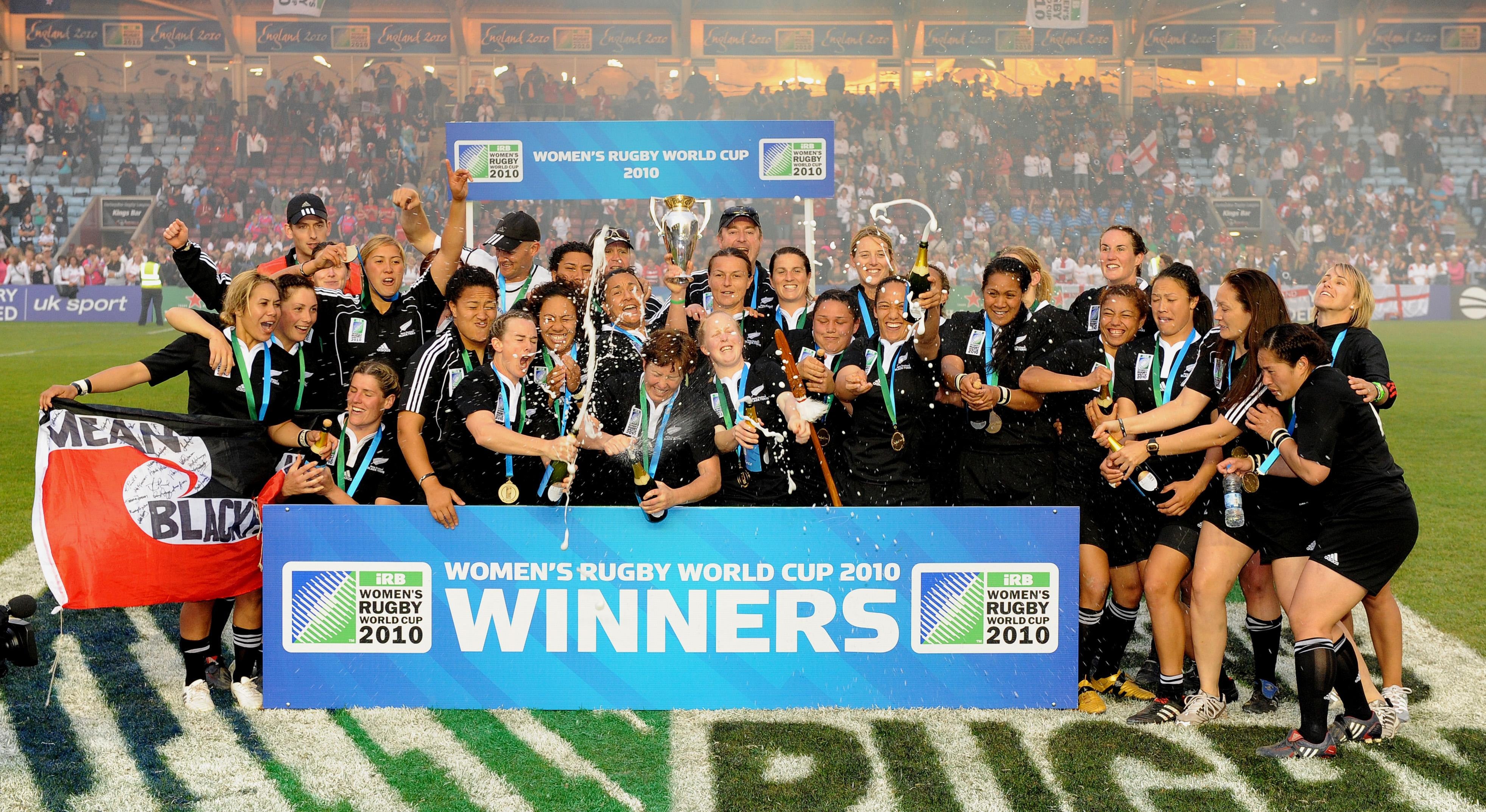 The Women’s Rugby World Cup was last held in England in 2010, when New Zealand beat England in the final at Twickenham Stoop (Nigel French/PA)