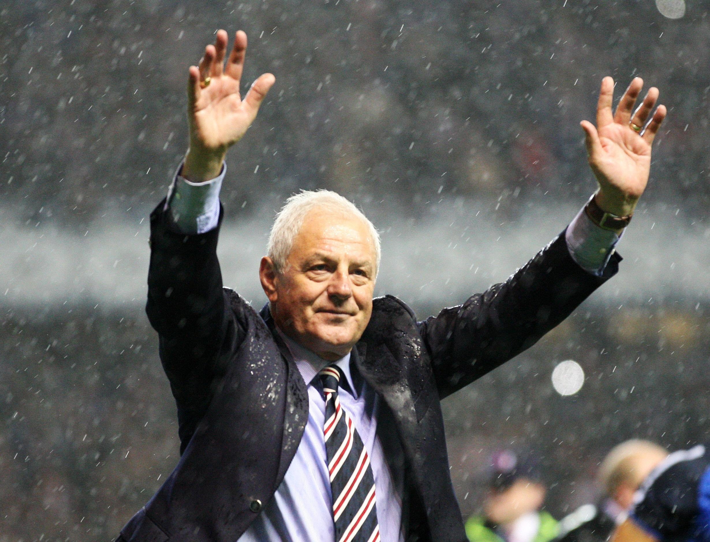 Walter Smith after his final match in charge of Rangers in 2011