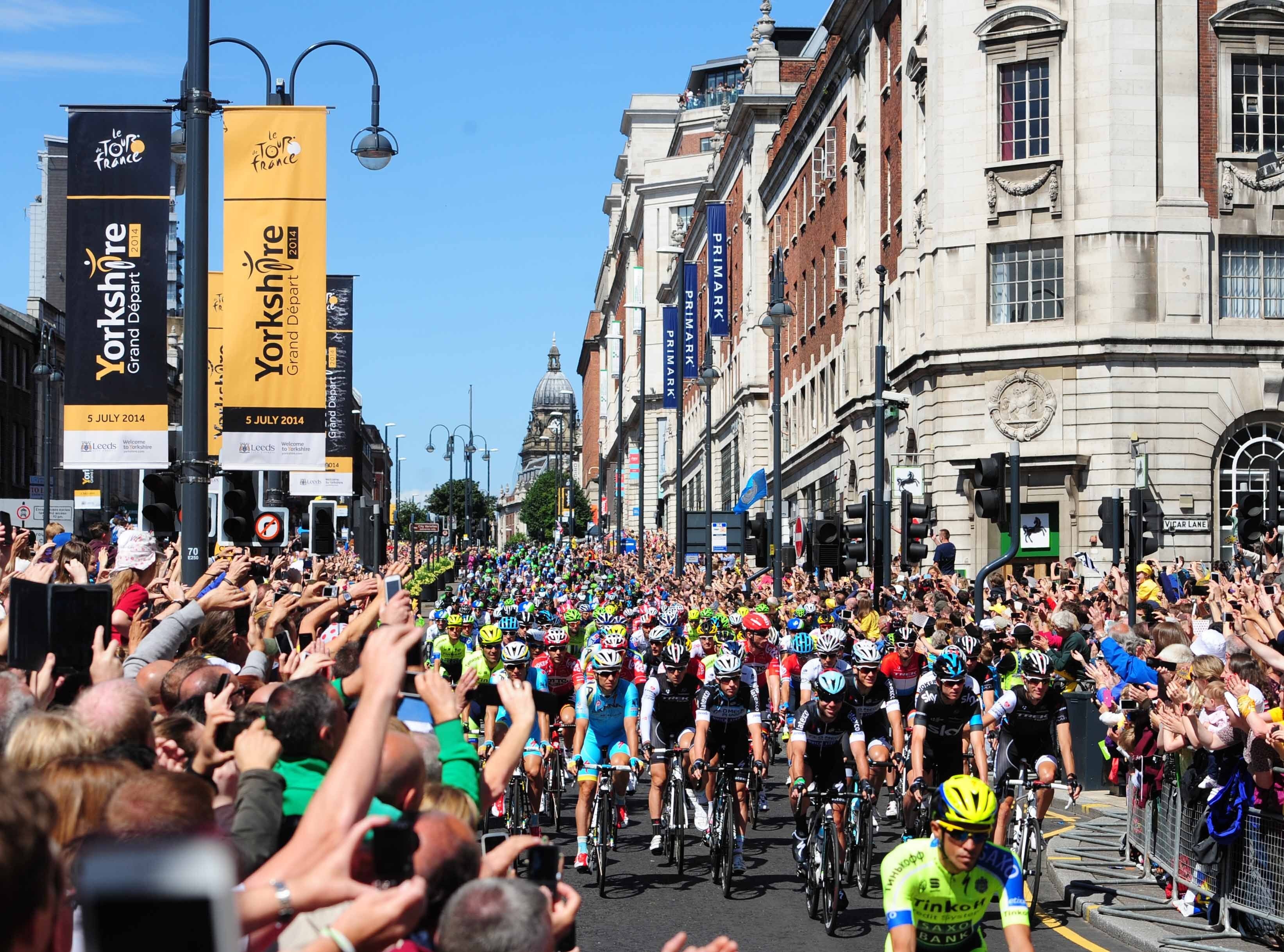 The Tour de France was last in the UK in 2014 and started in West Yorkshire (Anthony Chappel-Ross/PA)