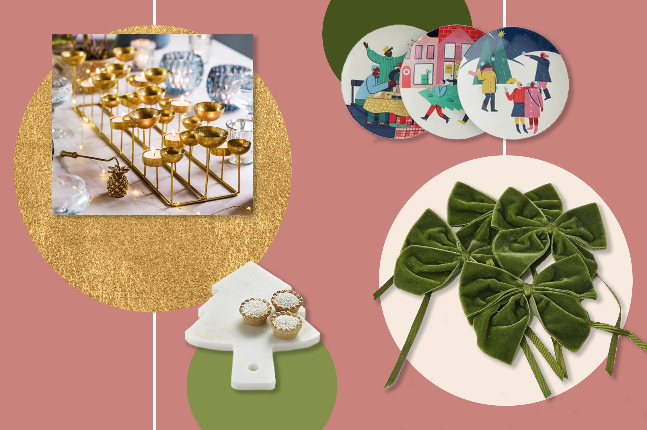 Bring a touch of sparkle to seasonal dinner parties with centerpieces and more