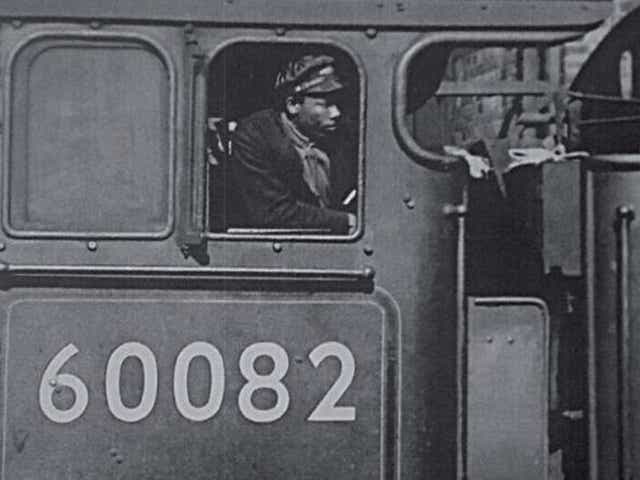 <p>Wilston Samuel Jackson driving the locomotive Neil Gow, which was in operation from 1924 to 1963</p>
