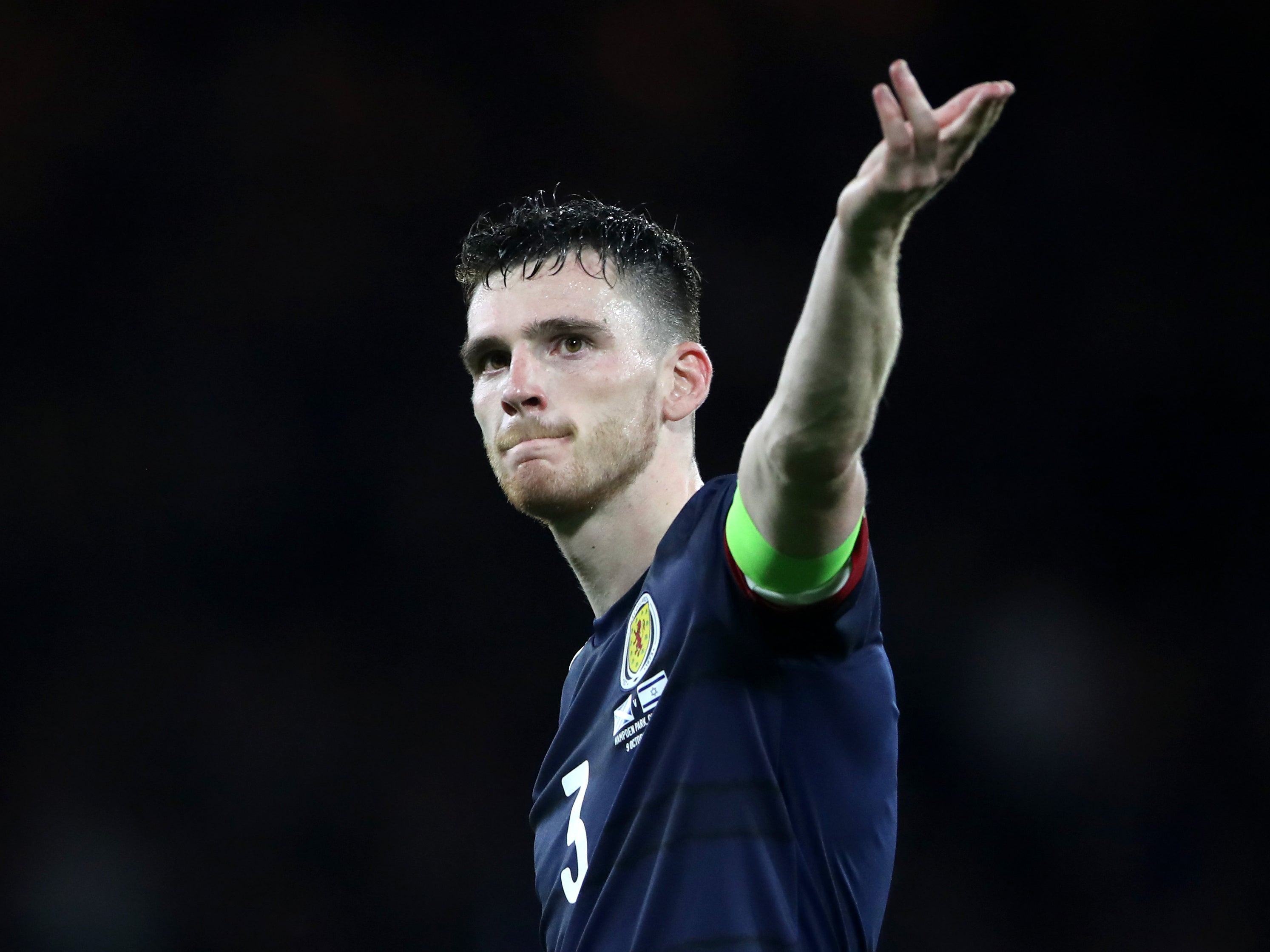 Scotland captain and Liverpool defender Andy Robertson