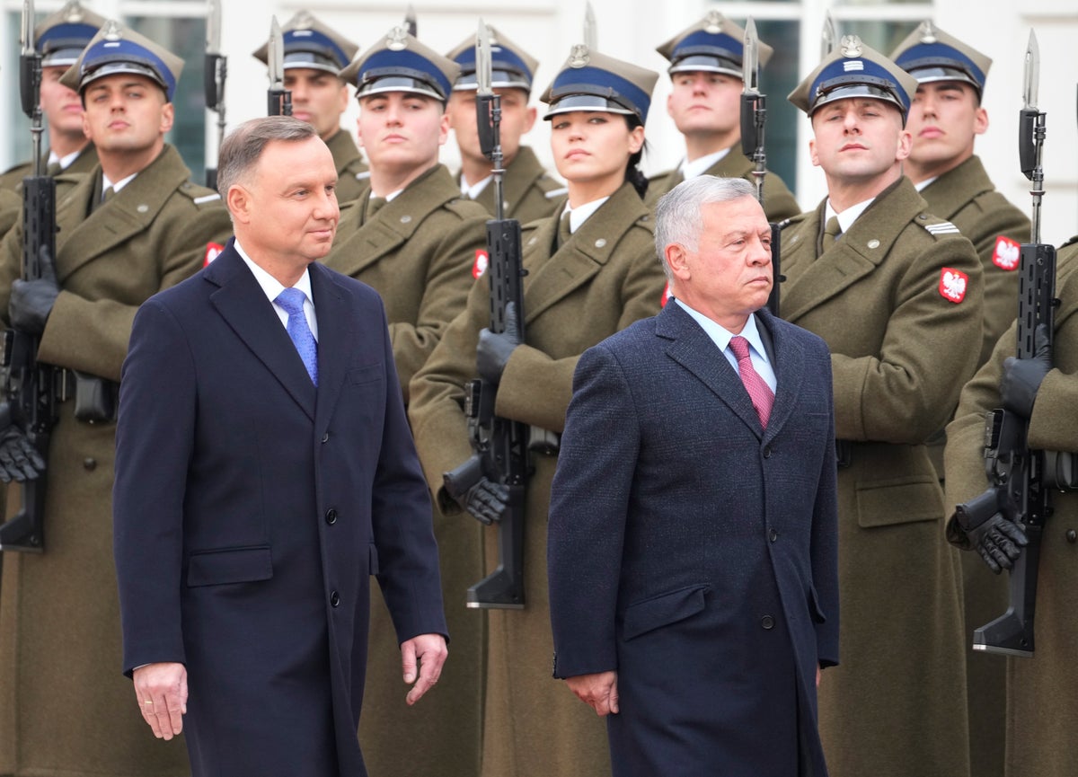 Poland's president discusses security King of Jordan | The Independent