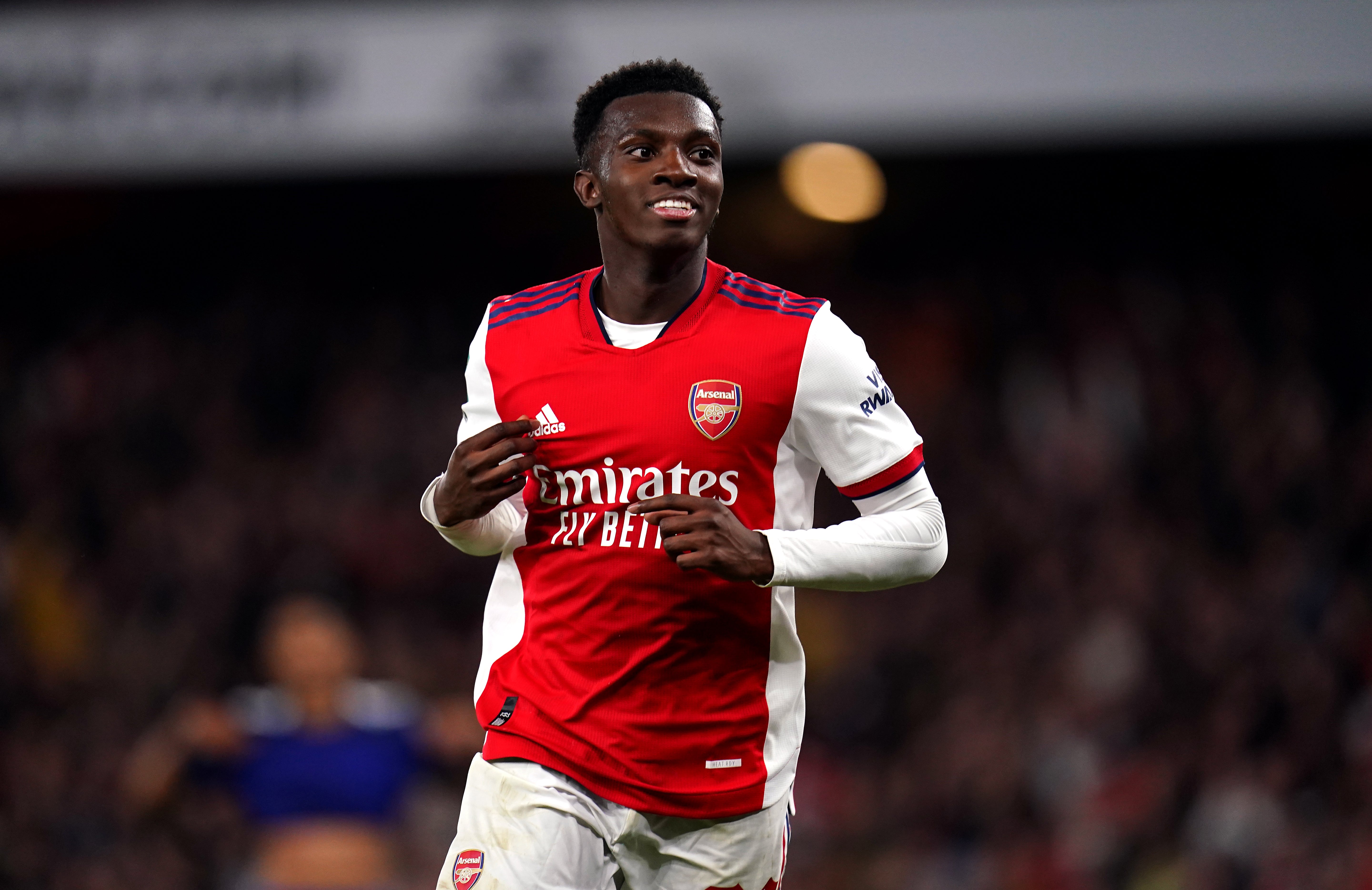 Eddie Nketiah scored against his former side (John Walton/PA)