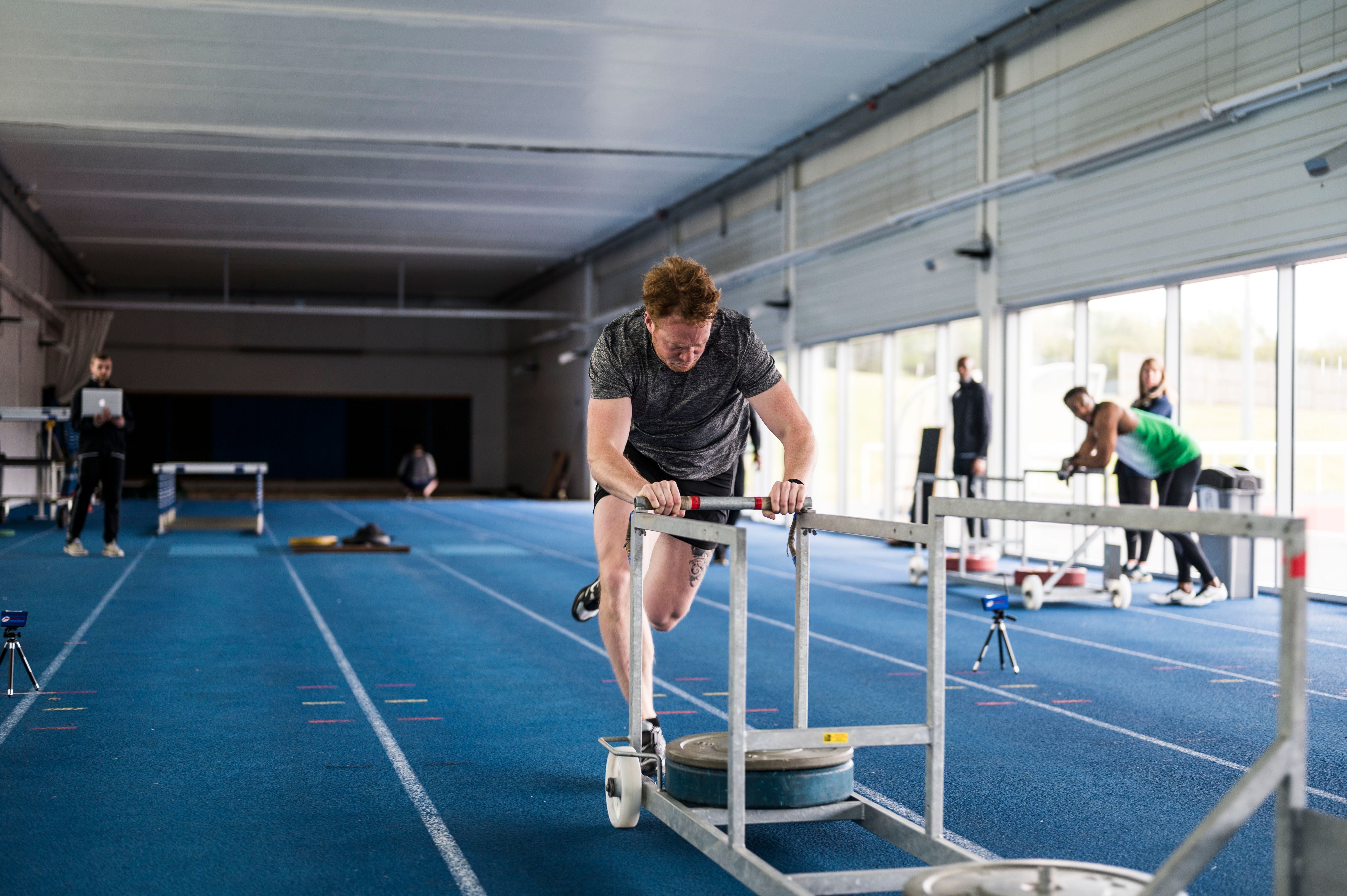 Greg Rutherford is training for the start of the World Cup bobsleigh season next month (Chris Bepatt/handout/PA)