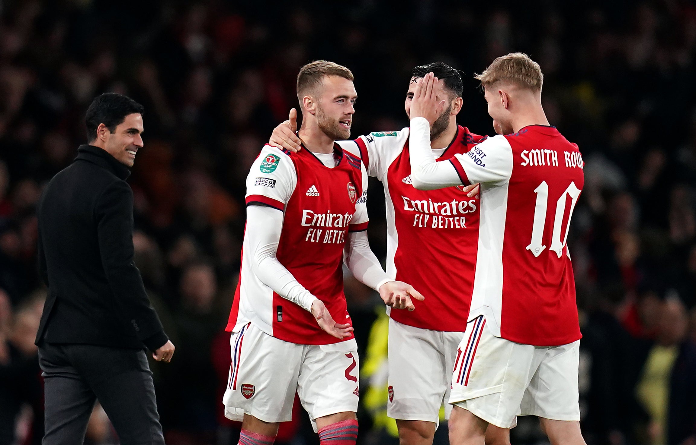 Mikel Arteta was delighted with Arsenal’s win (John Walton/PA)