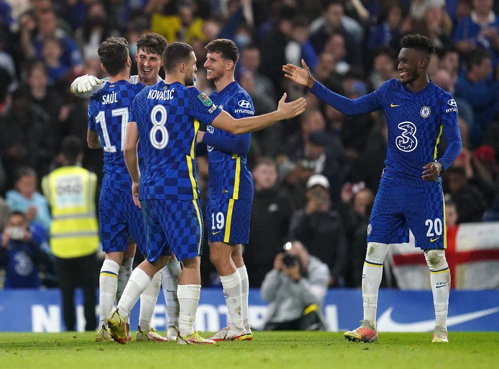 Chelsea celebrate another shoot-out success (Nick Potts/PA)