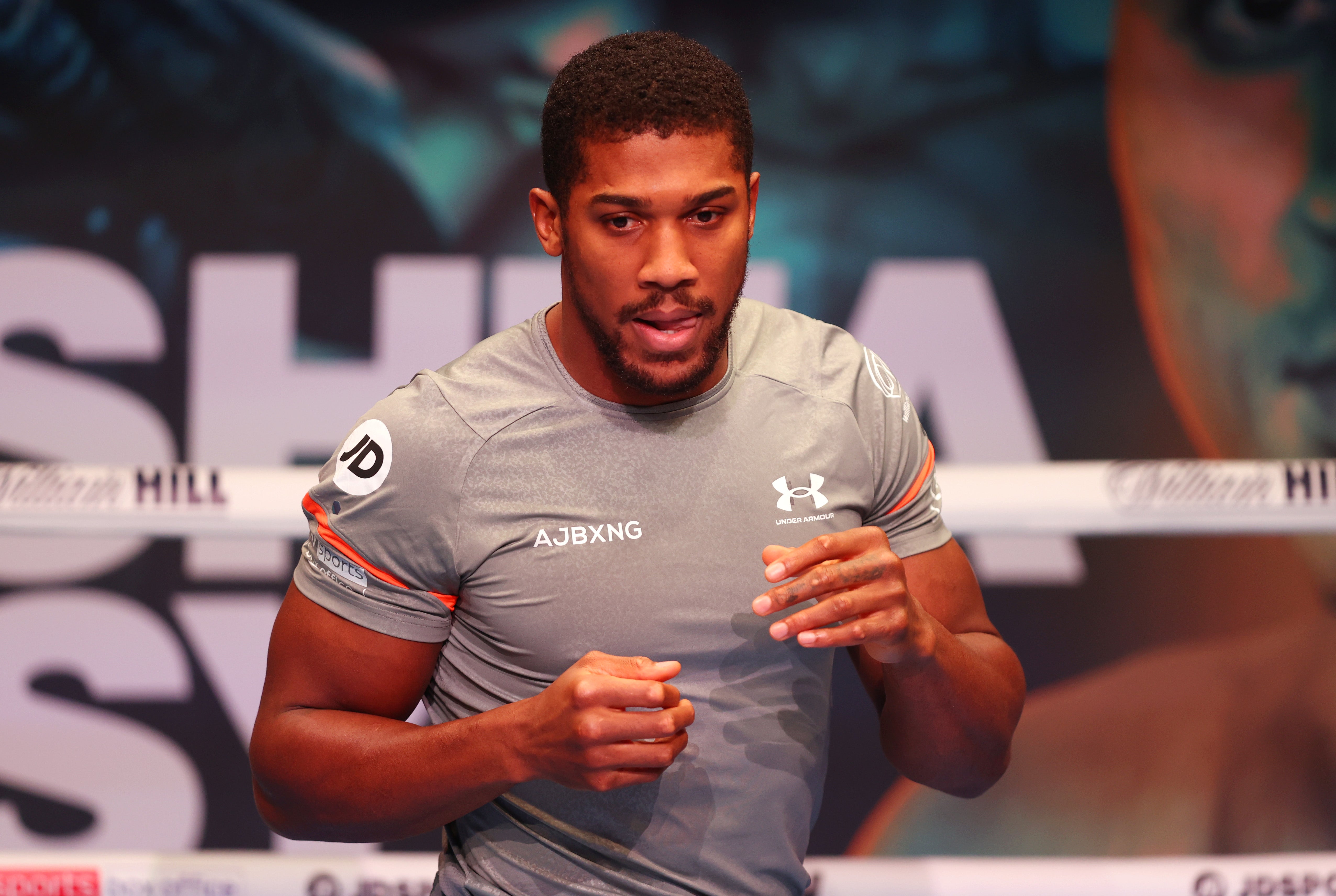 Anthony joshua under armour best sale t shirt