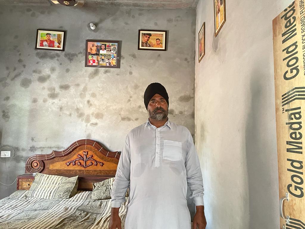 Garmail Singh, a resident of Bathinda district’s Chauke village, has filled his dead son’s room with his pictures. Singh’s 18-year-old son Jashanpreet died of a heart attack at Delhi’s Tikri border in January