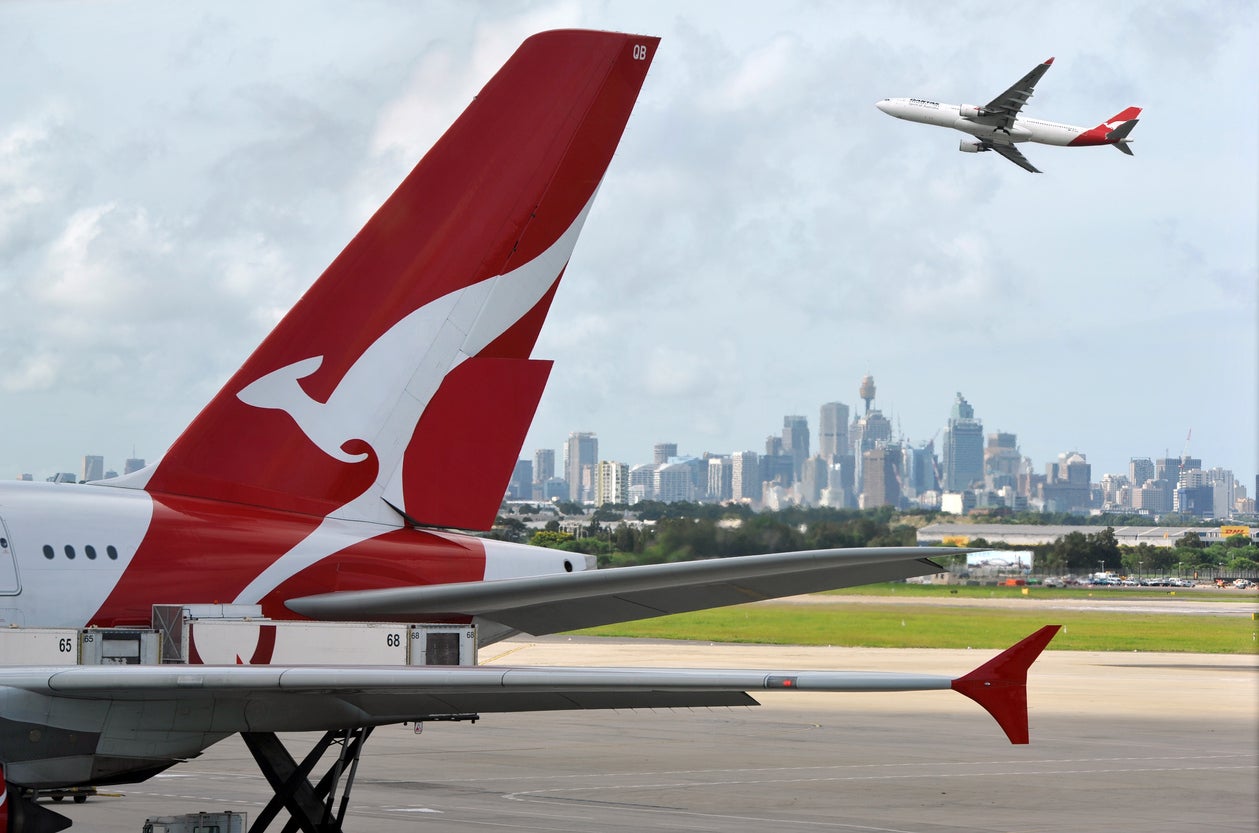 Planes flying out of Sydney Airport