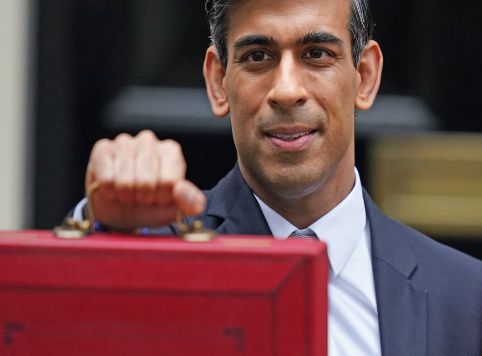 Chancellor of the Exchequer Rishi Sunak leaving 11 Downing Street before delivering his Budget (Jacob King/PA)