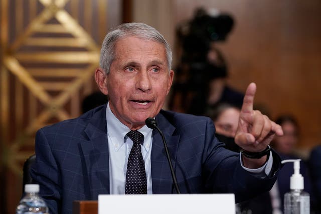 <p>Top infectious disease expert Dr. Anthony Fauci responds to accusations by Sen. Rand Paul, R-Ky., as he testifies before the Senate Health, Education, Labor, and Pensions Committee, July 20, 2021 </p>