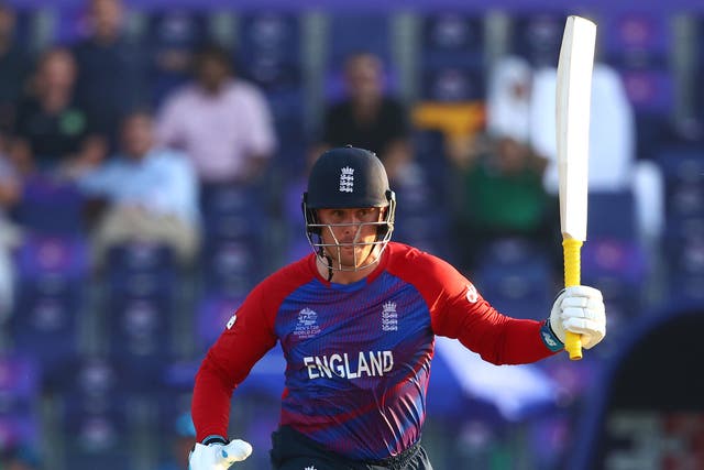 <p>Jason Roy scored a half-century as England chased down 126 to win</p>
