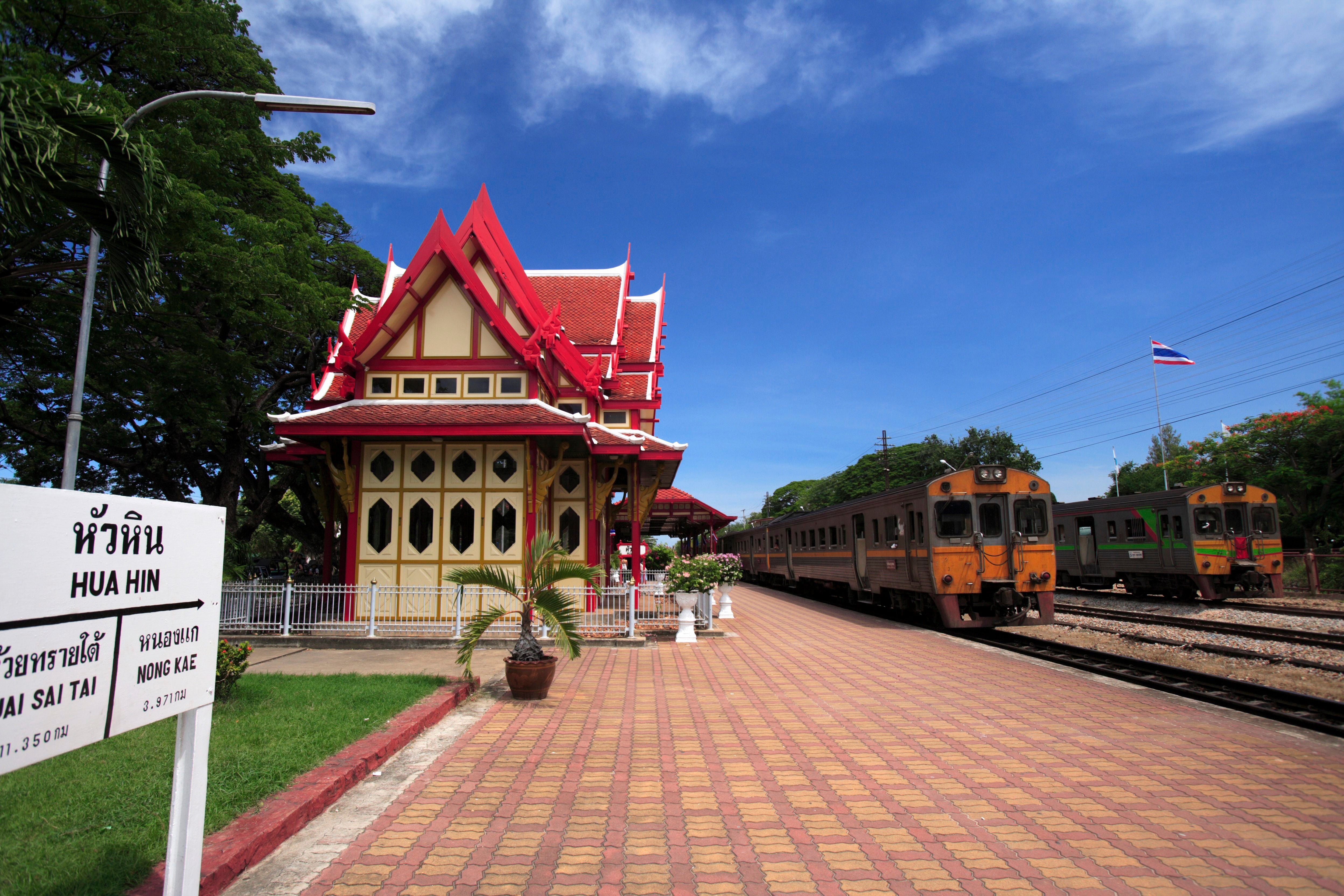 Stop off at Hua Hin Railway Station on your journey though central Thailand