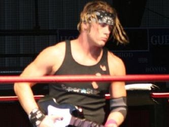 Jimmy Rave at a wrestling show on 9 May 2008