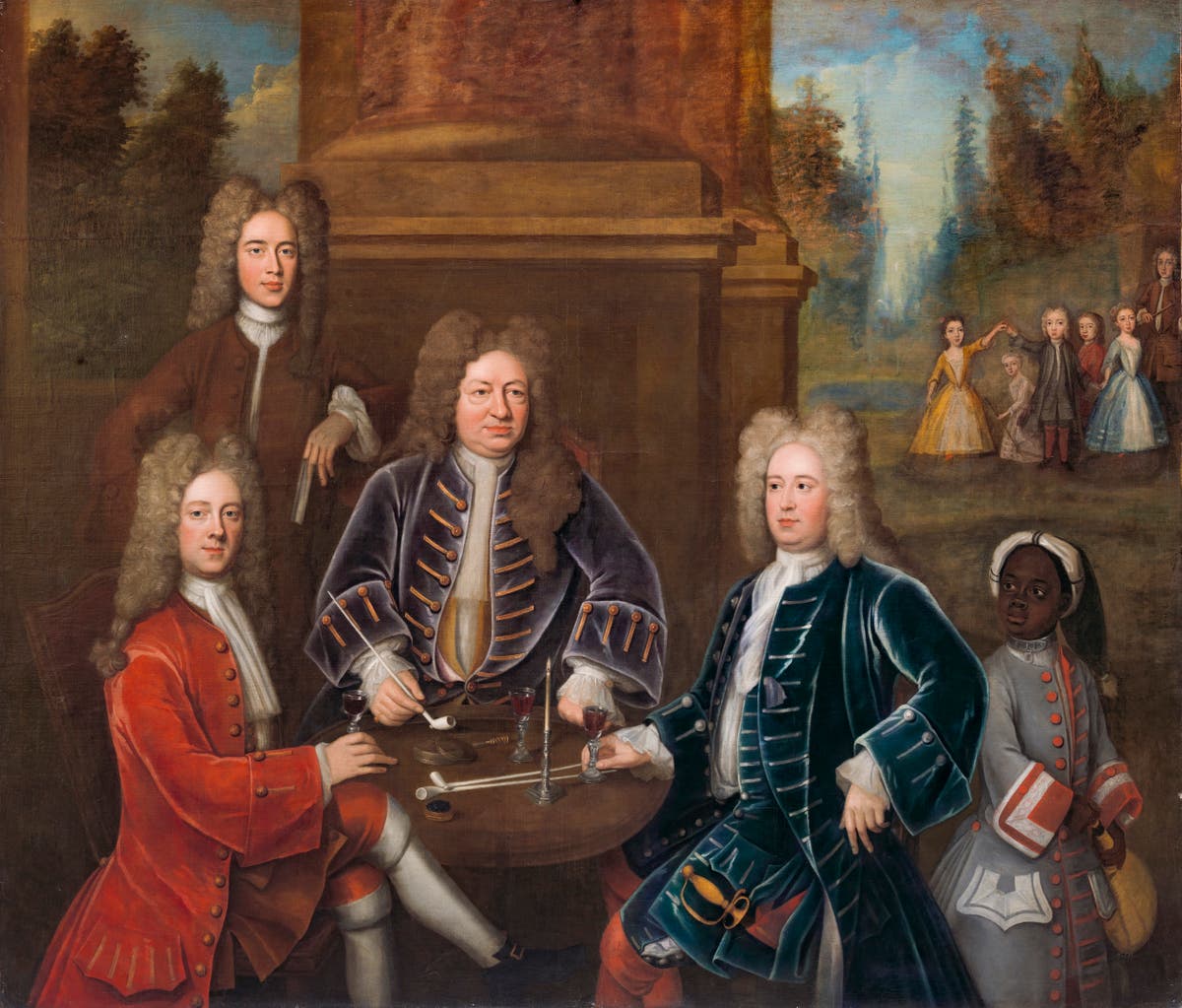 Painting of Yale namesake and enslaved child back on display