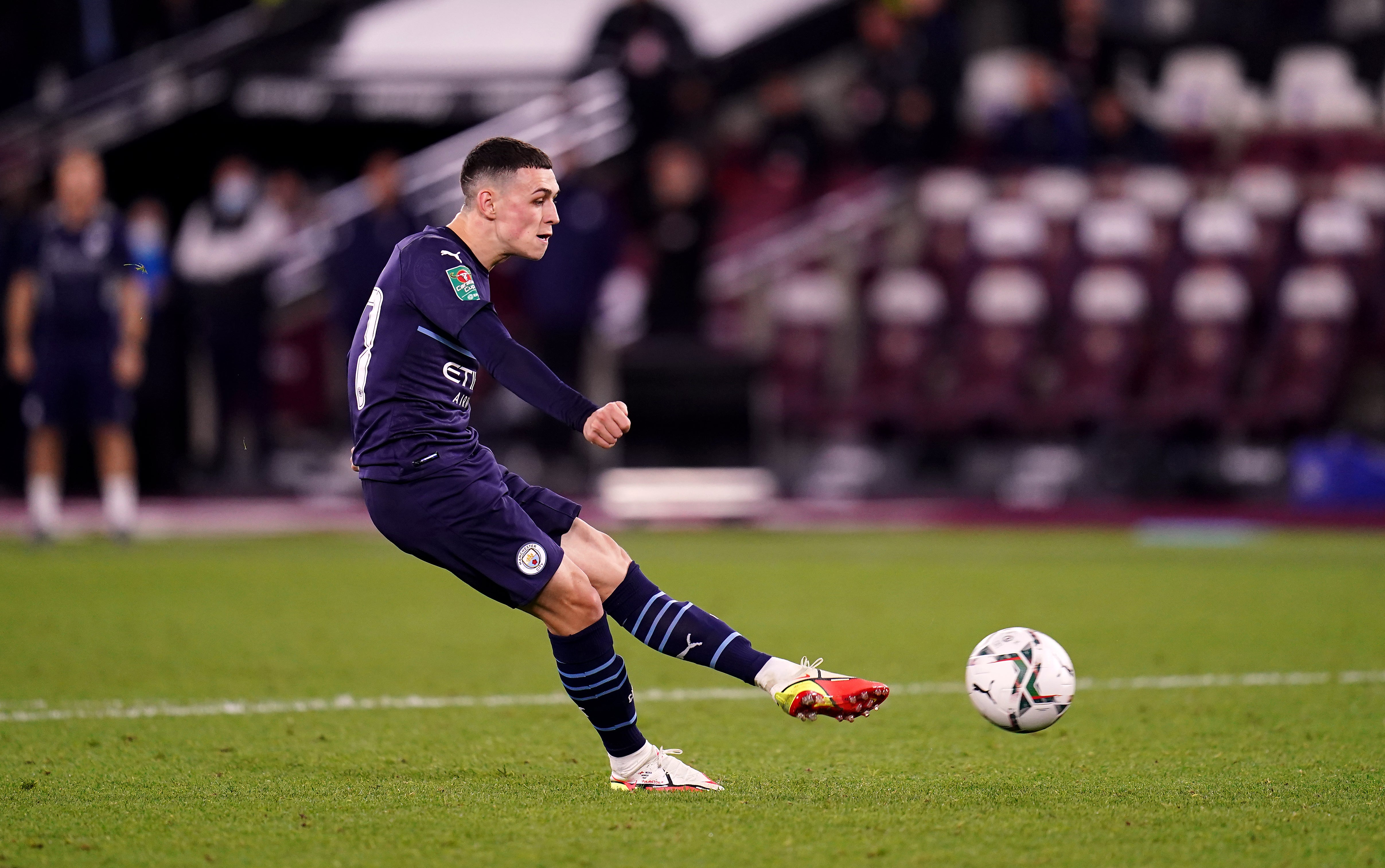 Phil Foden missed his penalty (John Walton/PA)