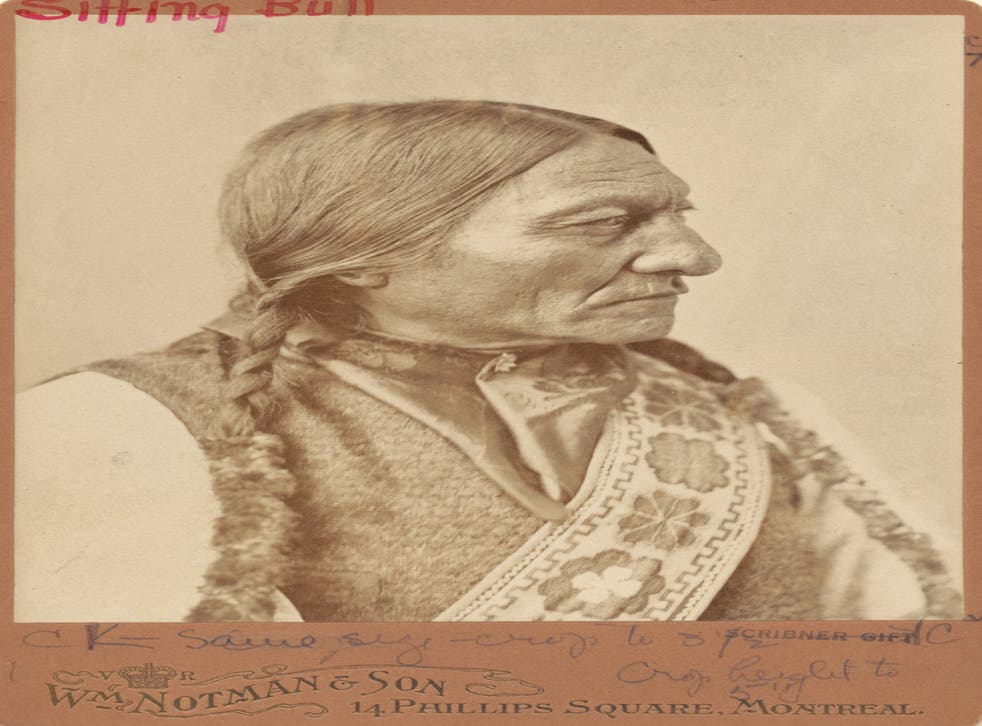 <p>Native American leader Sitting Bull, who died in 1890, is seen in this picture from circa 1885</p>