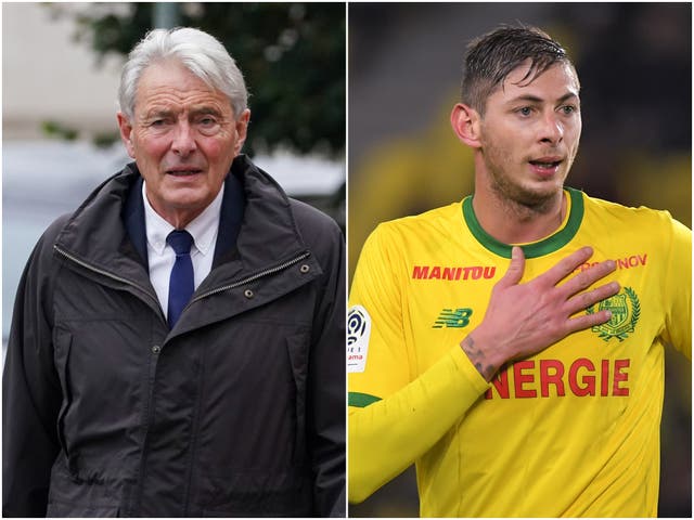<p>David Henderson, left, organised the fateful flight for Emiliano Sala </p>