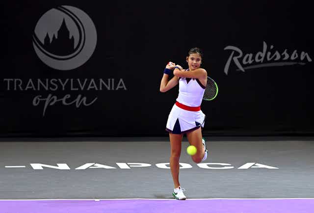 Emma Raducanu, pictured, beat Ana Bogdan in straight sets (PA Wire)