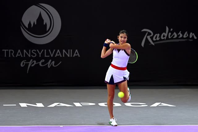 Emma Raducanu, pictured, beat Ana Bogdan in straight sets (PA Wire)