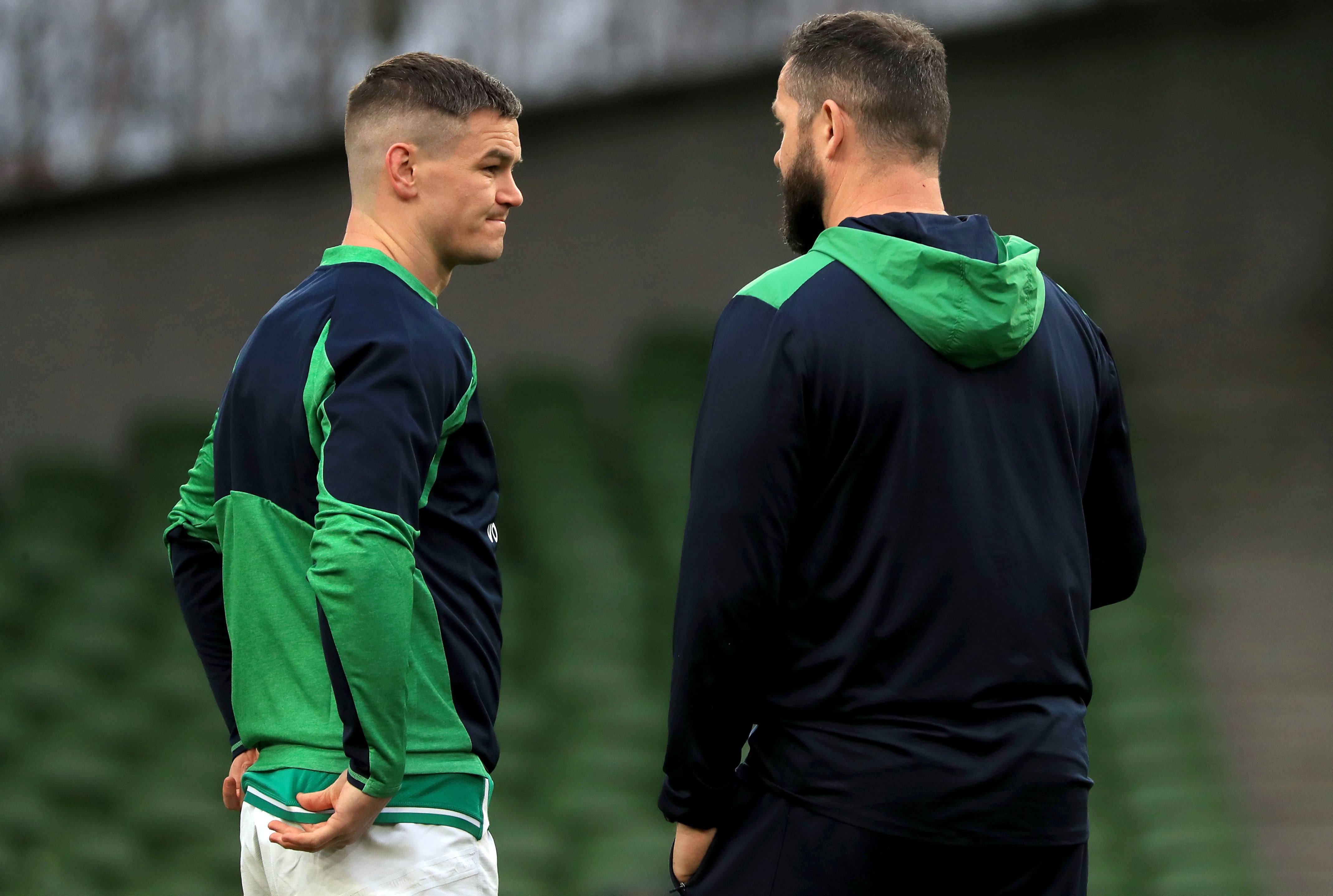 Ireland head coach Andy Farrell (right) has described captain Johnny Sexton as a ‘one in a generation player’ as he closes in on a 100th cap (Donall Farmer/PA Images).
