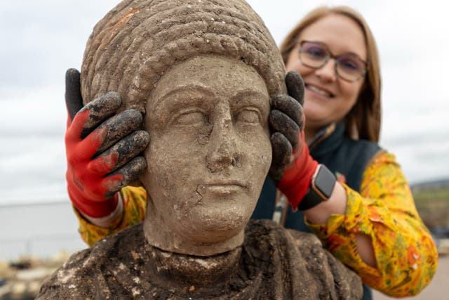 <p>Archaeologists dug up three rare Roman busts but critics said more rare finds may have been bulldozed over </p>