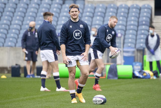 Darcy Graham is looking forward to playing in front of Scotland supporters again this weekend. (Jane Barlow/PA)