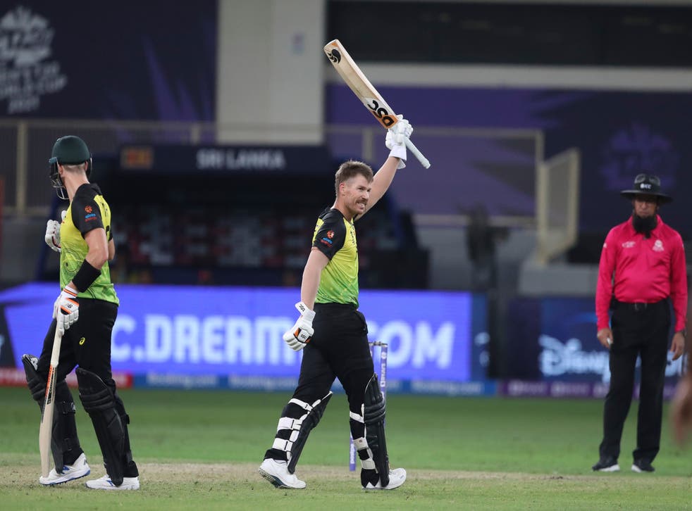 David Warner ushered Australia to victory over Sri Lanka (Aijaz Rahi/AP)
