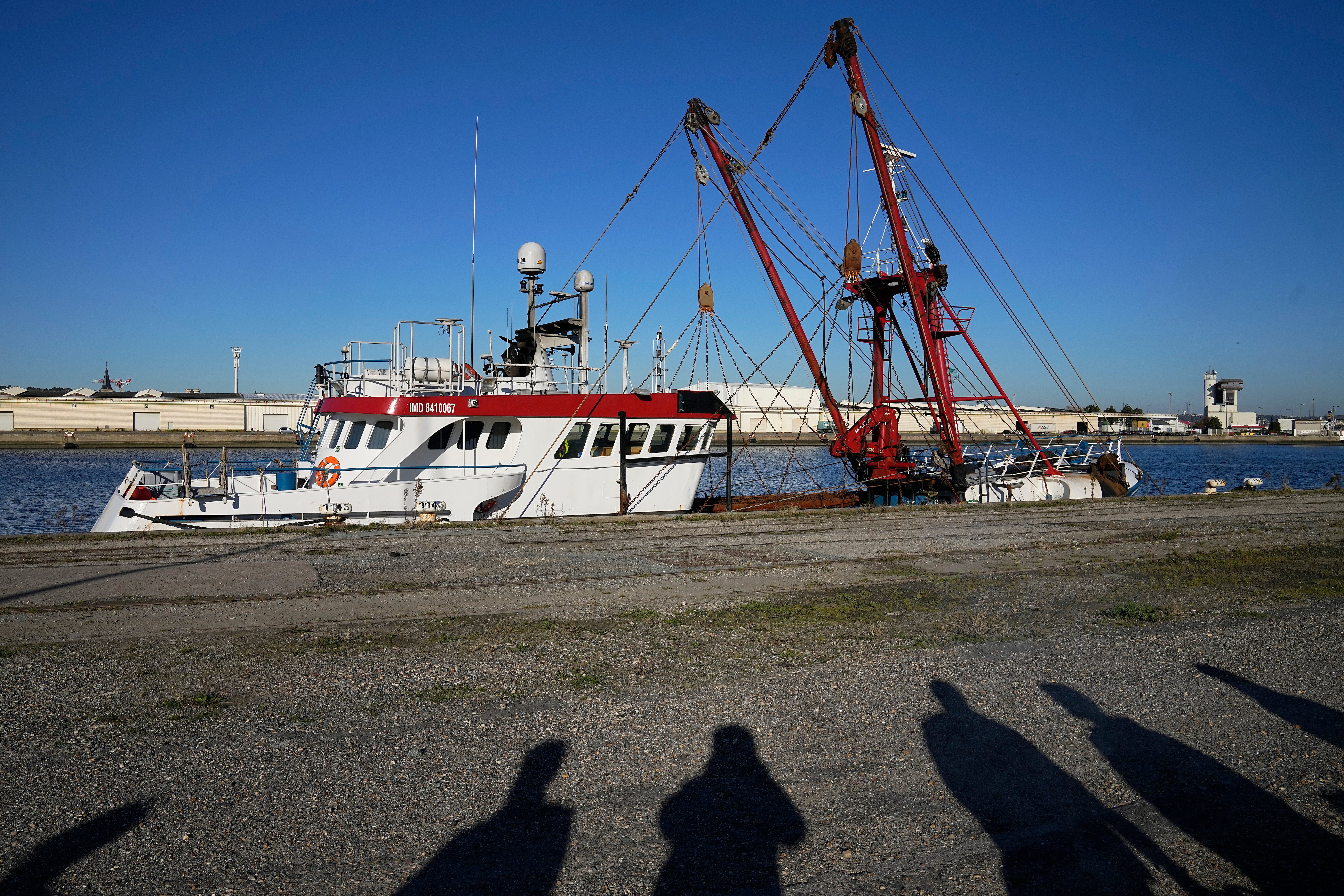 The British trawler being detained by French authorities docked at the port of Le Havre in western France