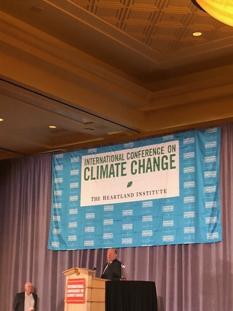 The branding at the Heartland Institute’s International Climate on Conference Change gave no hint as to the event’s diametrically-opposed views to mainstream climate science