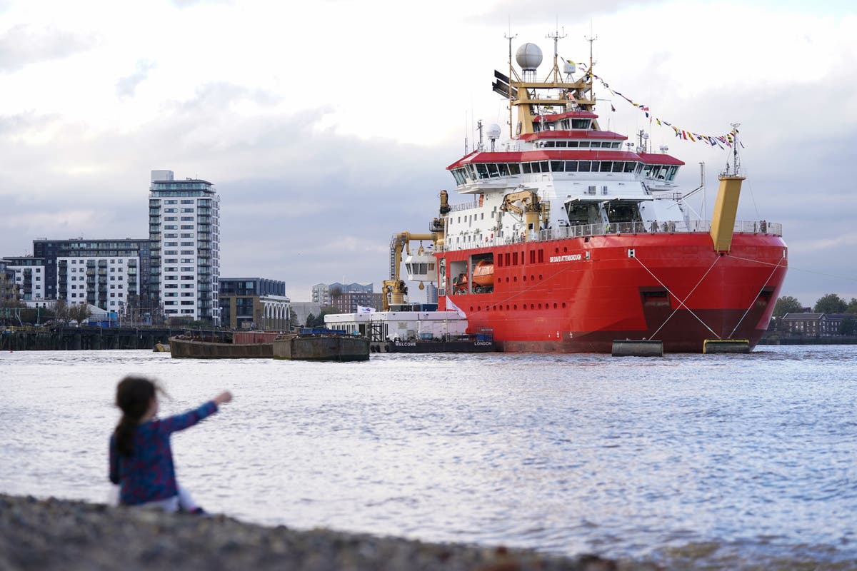 Cop26: Polar research ship RSS Sir David Attenborough docks in Greenwich ahead of climate summit